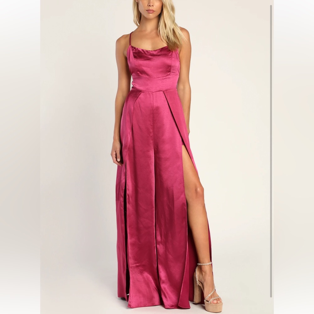 Hot Pink Silk Romper